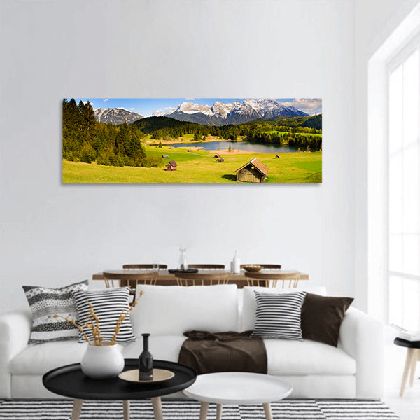 Landscape in Bavaria panoramic canvas wall art