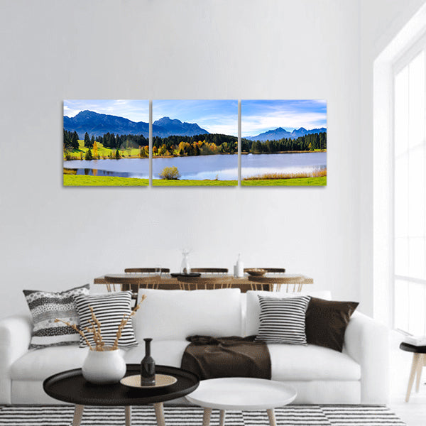 Beautiful Lake  Panoramic Canvas Wall Art