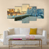 Central Park winter with skyscrapers  Multi panel canvas wall art