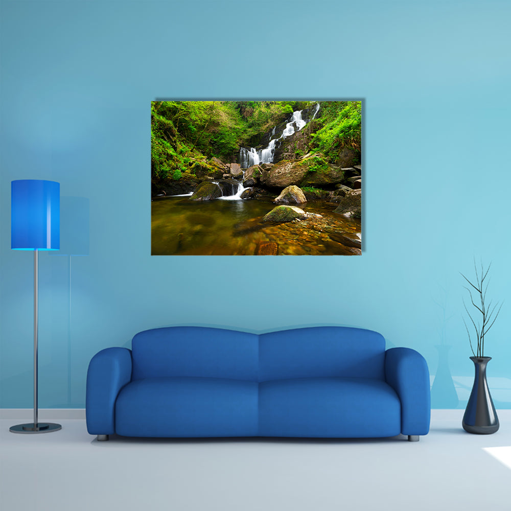 Torc waterfall in Killarney National Park, Ireland multi panel canvas wall art