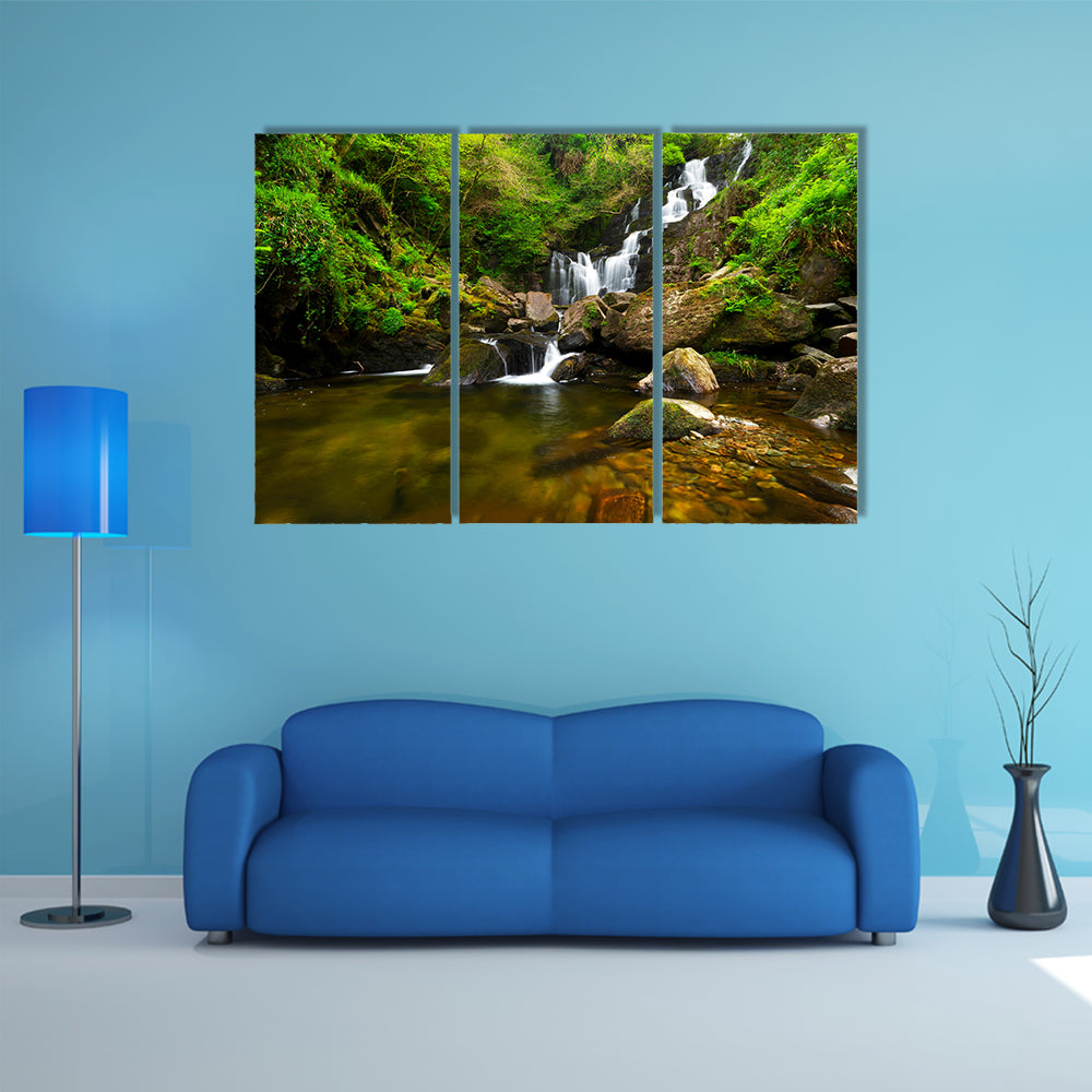 Torc waterfall in Killarney National Park, Ireland multi panel canvas wall art