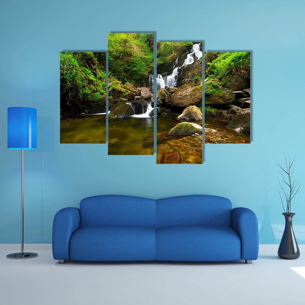 Torc waterfall in Killarney National Park, Ireland multi panel canvas wall art