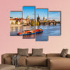 Prague, Czech Republic skyline with historic Charles Bridge multi panel canvas wall art