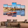 Prague, Czech Republic skyline with historic Charles Bridge multi panel canvas wall art