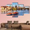 Prague, Czech Republic skyline with historic Charles Bridge multi panel canvas wall art