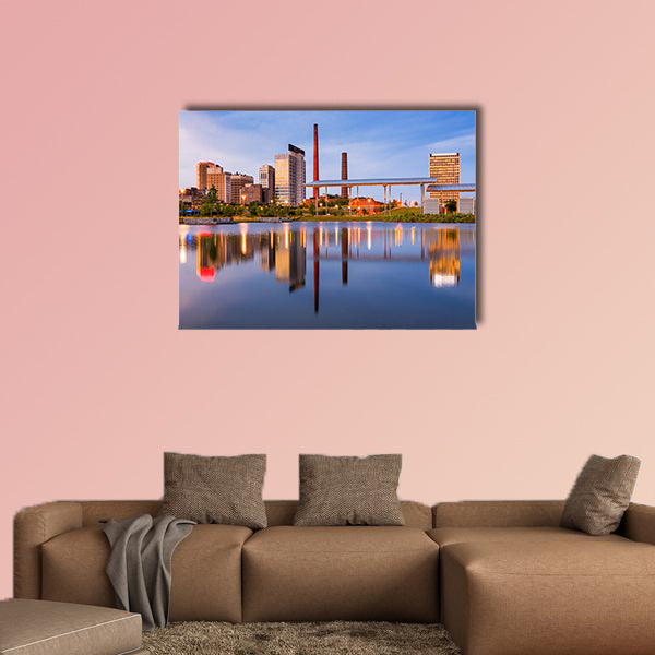Birmingham, Alabama, USA, city skyline multi panel canvas wall art