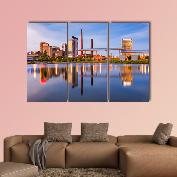 Birmingham, Alabama, USA, city skyline multi panel canvas wall art