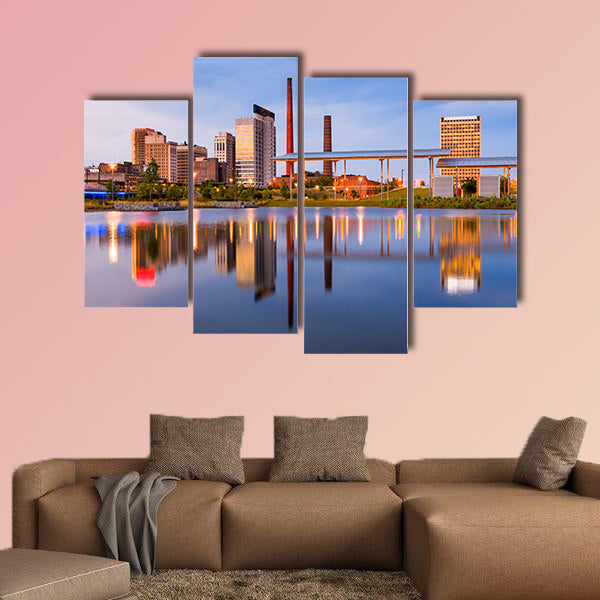 Birmingham, Alabama, USA, city skyline multi panel canvas wall art