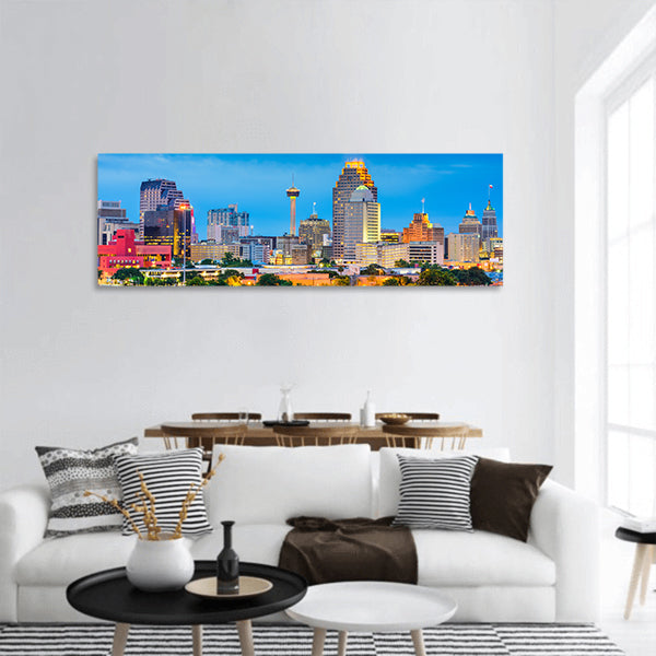 USA Skyline Panoramic Canvas Wall Art