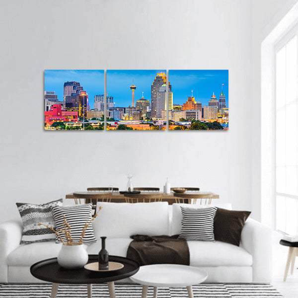 USA Skyline Panoramic Canvas Wall Art