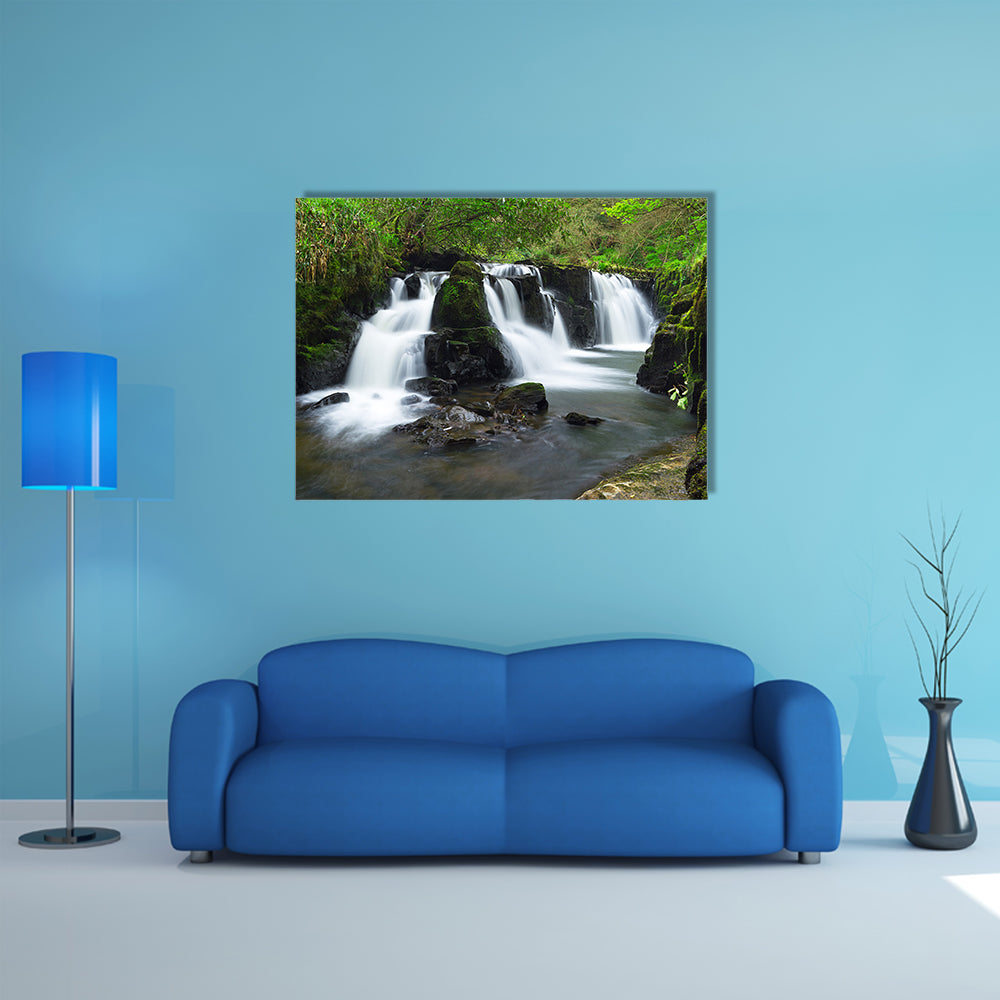 Beautiful waterfall of Clare Glens, Ireland multi panel canvas wall art