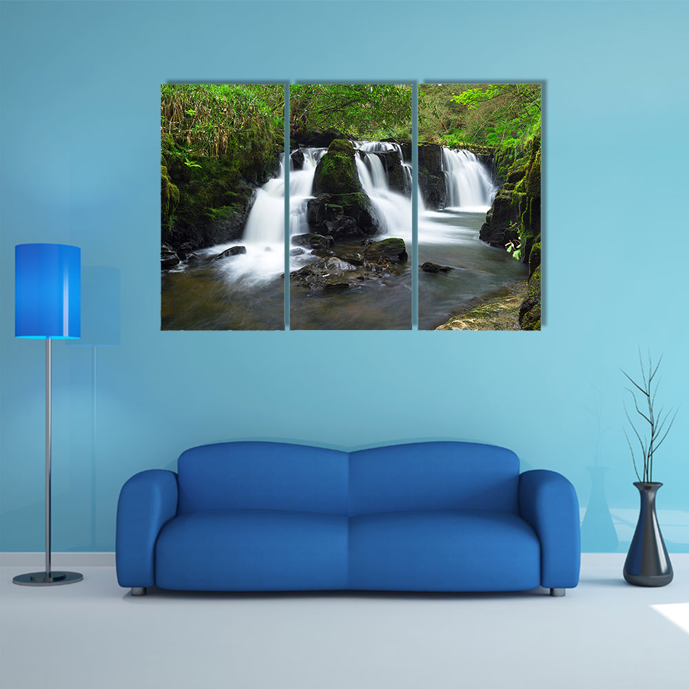 Beautiful waterfall of Clare Glens, Ireland multi panel canvas wall art