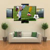 Watching smart tv translation of football game Multi panel canvas wall art