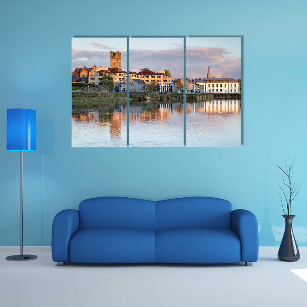 The Shannon river scenery in Limerick city, Ireland multi panel canvas wall art