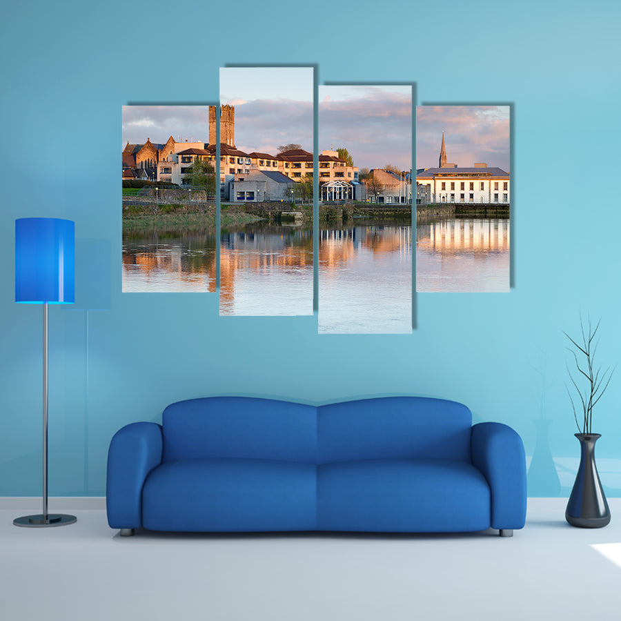 The Shannon river scenery in Limerick city, Ireland multi panel canvas wall art