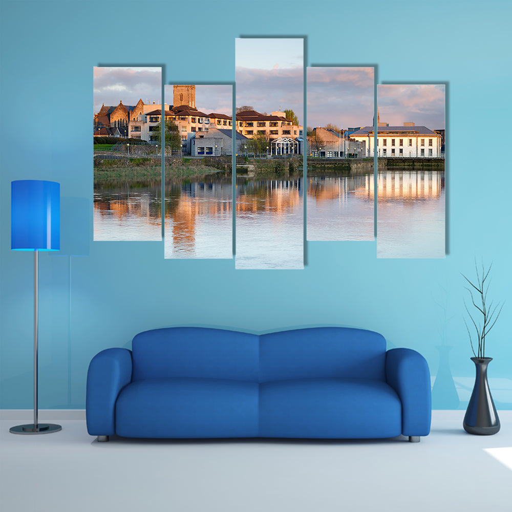 The Shannon river scenery in Limerick city, Ireland multi panel canvas wall art