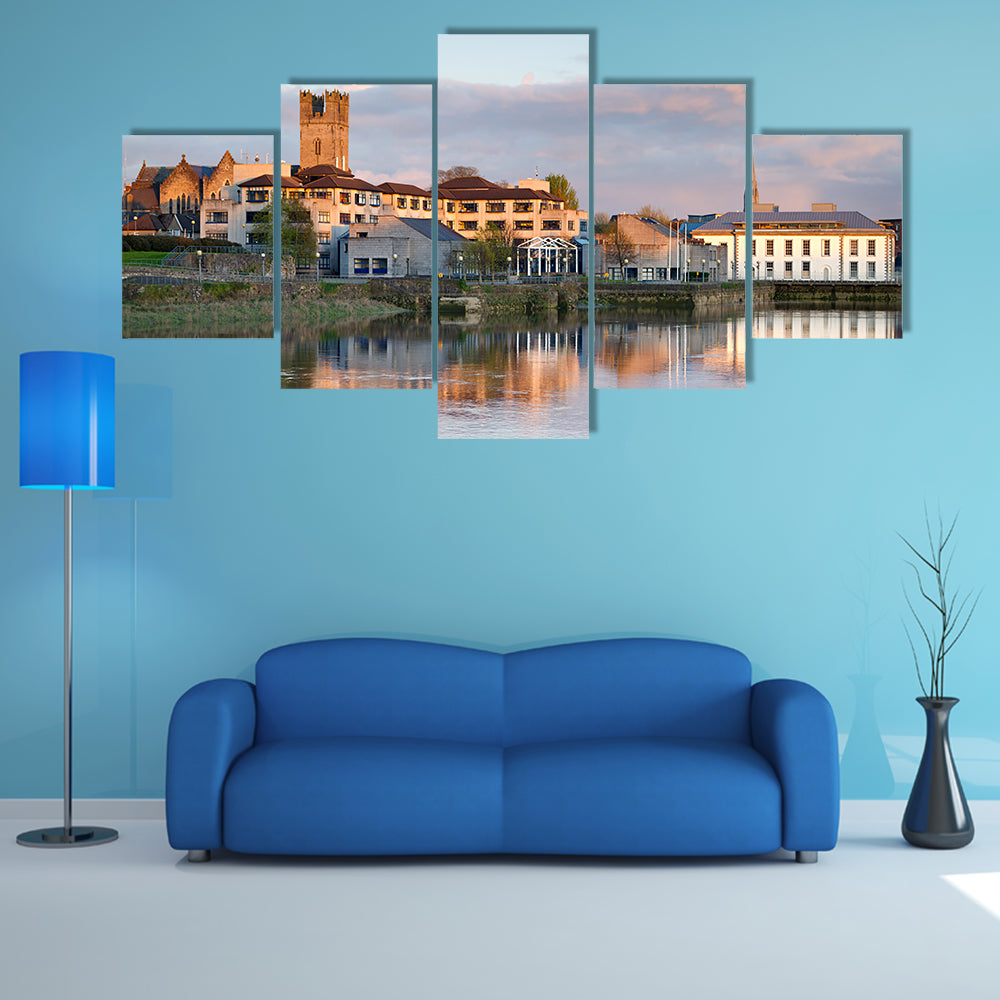 The Shannon river scenery in Limerick city, Ireland multi panel canvas wall art