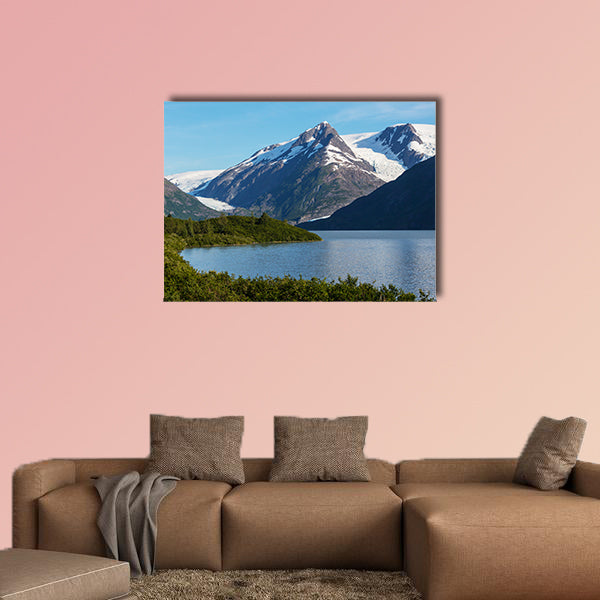 Mountains of Alaska in summer multi panel canvas wall art