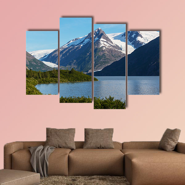 Mountains of Alaska in summer multi panel canvas wall art