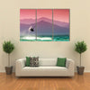 Kite surfers at Skinias beach in Greece Multi panel canvas wall art