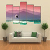 Kite surfers at Skinias beach in Greece Multi panel canvas wall art