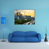 Kuala lumpur skyline in the evening, Kuala lumpur Malaysia skyline with sunset multi panel canvas wall art