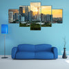 Kuala lumpur skyline in the evening, Kuala lumpur Malaysia skyline with sunset multi panel canvas wall art