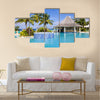 Hotel's swimming pool Tobago Multi panel canvas wall art