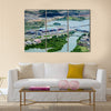 Cargo ships passing through Miraflores Locks at Panama Canal Multi panel canvas wall art