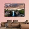 Landscape with a view of the waterfall in the Mongolia, multi panel canvas wall art