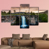 Landscape with a view of the waterfall in the Mongolia, multi panel canvas wall art