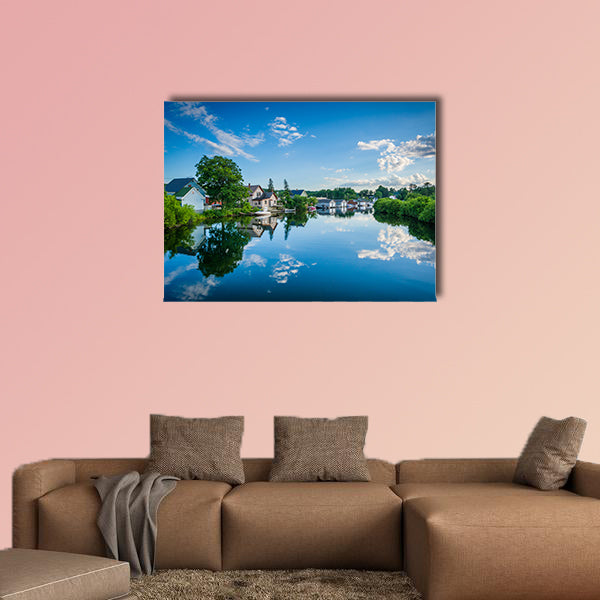 The Winnipesaukee River, in Laconia, New Hampshire Multi panel canvas wall art