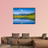 Panoramic view of idyllic summer landscape in the Alps wall art