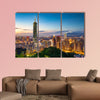 City of Taipei at night, Taiwan multi panel canvas wall art