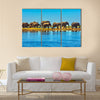 Botswana Park Chobe on the river Zambezi elephants Multi panel canvas wall art