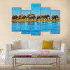 Botswana Park Chobe on the river Zambezi elephants Multi panel canvas wall art