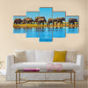 Botswana Park Chobe on the river Zambezi elephants Multi panel canvas wall art