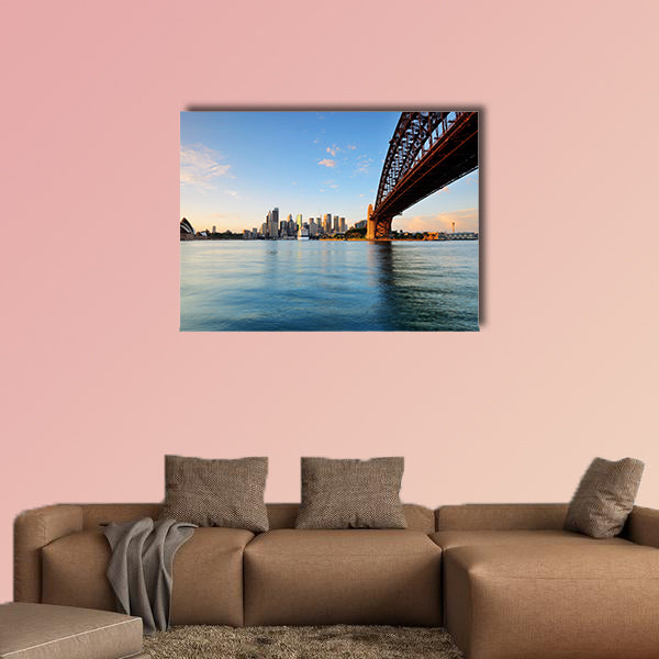 Sydney skyline during sunrise in Sydney, Australia multi panel canvas wall art