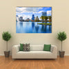 Orlando skyline lake in Florida USA with palm trees Multi panel canvas wall art