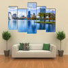 Orlando skyline lake in Florida USA with palm trees Multi panel canvas wall art