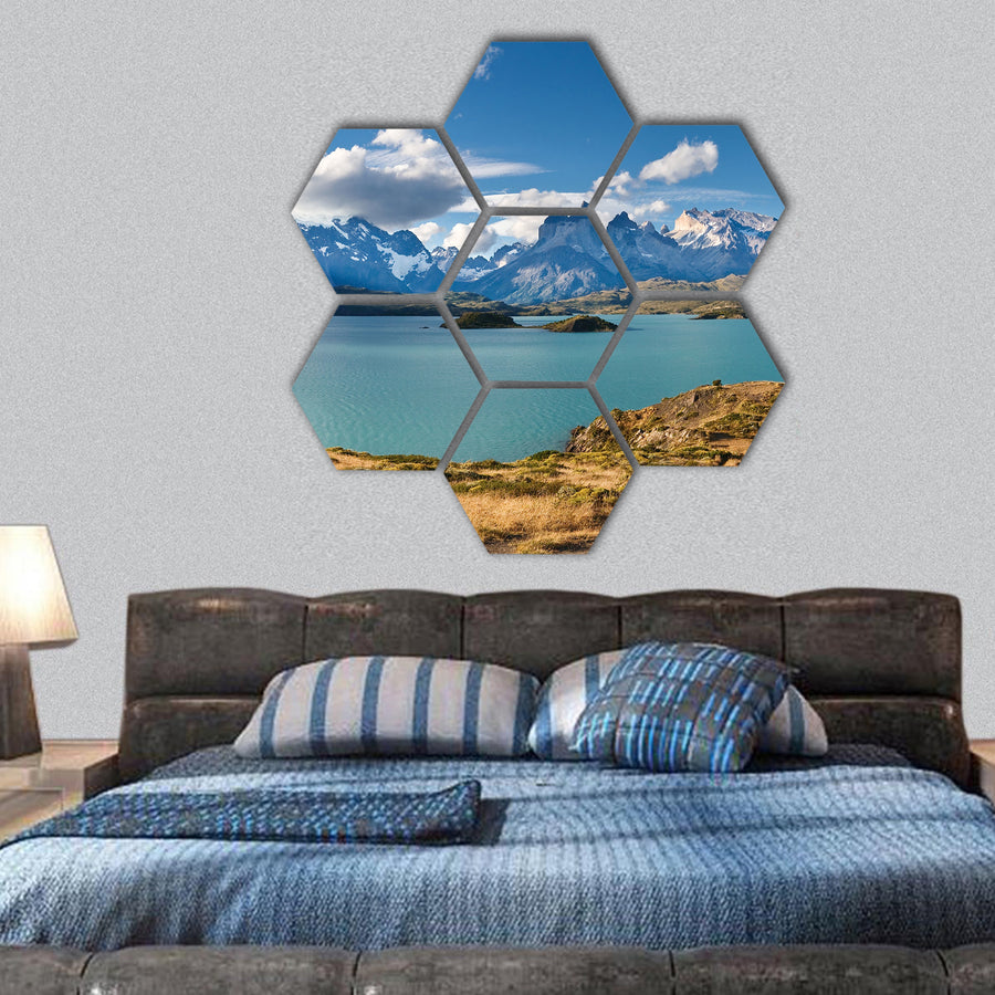 Torres del Paine National Park, Patagonia, Chile hexagonal canvas wall art