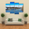 Arc bridge in Moscow public park Tsaritsyno background multi panel canvas wall art