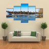 Arc bridge in Moscow public park Tsaritsyno background multi panel canvas wall art