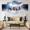 collage from professional hockey players in action Multi panel canvas wall art