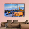 Charleston, South Carolina, USA town skyline multi panel canvas wall art