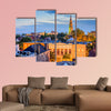 Charleston, South Carolina, USA town skyline multi panel canvas wall art