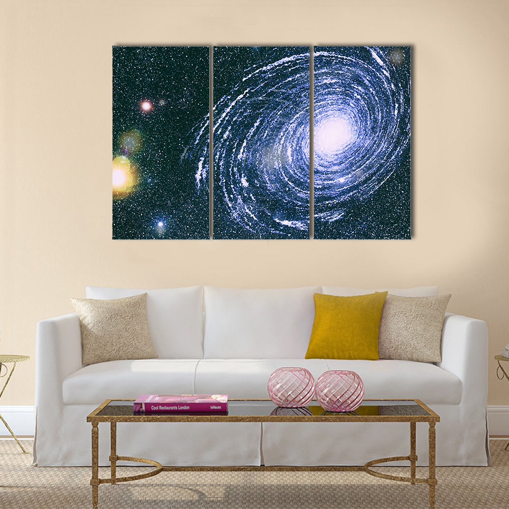 Starry outer space background texture .Deep space Multi Panel Canvas Wall Art