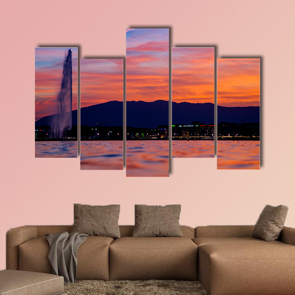 Geneva Sunset Multi panel canvas wall art