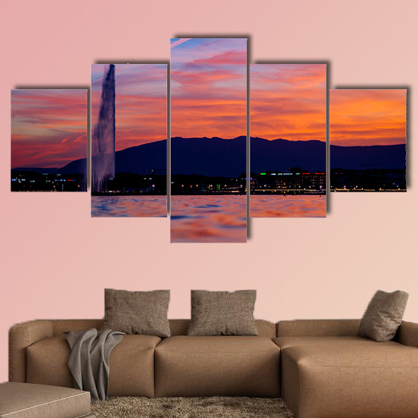 Geneva Sunset Multi panel canvas wall art
