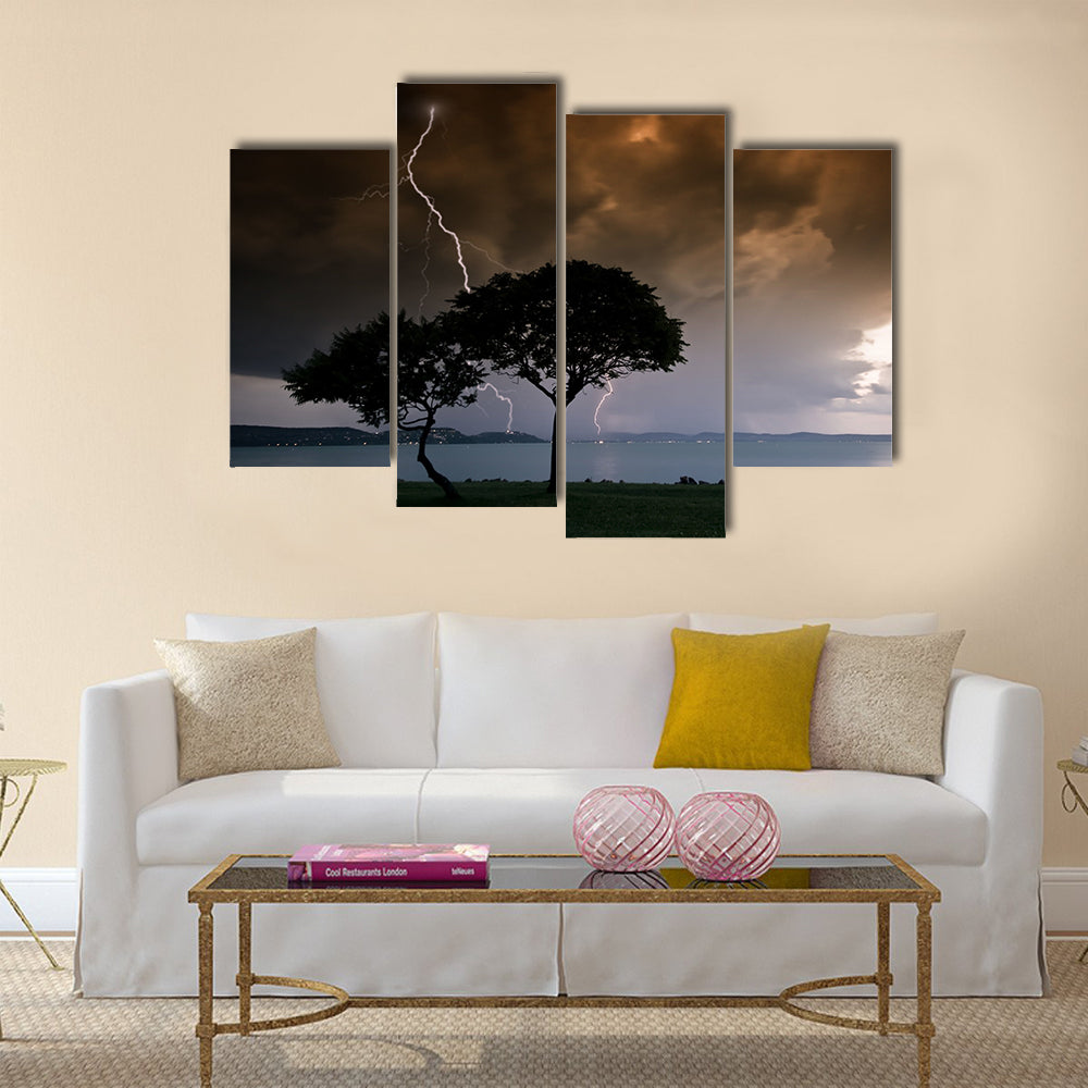 Big thunderbolt Multi Panel Canvas Wall Art